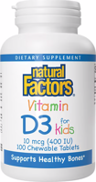 Natural Factors Vitamin D3 for Kids