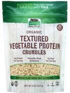 NOW Textured Vegetable Protein Crumbles, Organic