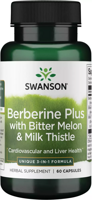 Swanson Berberine Plus with Bitter Melon & Milk Thistle