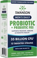 Swanson Men's Daily Probiotic + Prebiotics FOS